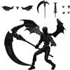 WANGHONGGOGO Action figure T13, action figure stampata in 3D, Decorazioni mobile multi-articolato, adatto per gli appassionati di giochi per Amici, decorazione da scrivania ((Nero))