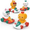 MOONTOY Macchinine Giocattolo Pasquali per Bambini 1 Anno, 4PCS Auto a Frizione Coniglietto e Pulcino, Macchine Push & Go per Neonati 6 9 12 18 Mesi, Easter Basket Stuffers, Regali Prima Compleanno