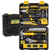 BLOSTM Kit di attrezzi da 57 pezzi - Set essenziale di utensili manuali per riparazioni e manutenzione fai da te in casa/ufficio/garage - Include custodia portatile