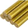 QUARKZMAN 6Pz Stick Colla a Caldo Mini per Pistola per Colle 11mm x 100mm Colla a Caldo Bastoncini Grandi Ricariche, Glitterato Oro