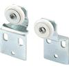 PRIME-LINE N 7533 - Set di 4 rulli per porta scorrevole armadio, diametro ruota 3/4, bordo convesso (rotondo), struttura in acciaio stampato, include coppie offset da 3/8 e 1/2, confezione da 4