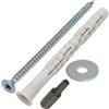 AERZETIX - Kit di 20 tasselli universali con collare smussato Ø8x100 mm in poliammide + 20 viti per legno Ø5x100 mm + 20 rondelle larghe per bullone M5 + 1 punta a stella T25