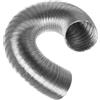 EUROPLAST Ø 80mm Condotto d'aria Flessibile per Cappa da Cucina, Condizionatore d'aria, Aspiratore, Asciugatrice - Tubo di Scarico Semirigido da 1.5m - Condotti di Ventilazione - Alluminio