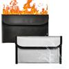 Lyivisk 2 sacchetti ignifughi 20 x 12 cm, borsa portadocumenti ignifuga, impermeabile, per oggetti di valore, capacità valigetta, portafoglio