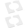 UFURMATE 2 coperture murali per tubi, in plastica ABS, flangia quadrata divisa e rosetta, autoadesive, coperture decorative per tubo (bianco, diametro 60 mm)