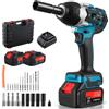 Yapasopu Avvitatore a impulsi 700N, con 2 batterie, 3 Velocità variabili, Arresto freno, LED Avvitatore a percussione, Avvitatore impulsi batteria, per riparazioni auto, Fai da te
