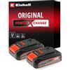 Einhell Originale Einhell 2X 2,5Ah PXC-Twinpack Due Batterie Da 2,5 Ah Power X-Change (18 V, 2,5 Ah, 720 W, Senza Caricabatteria)