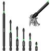 Litoott Punte a croce, resistenti agli urti, robuste, PH2, magnetiche, antiscivolo, set di punte per cacciaviti, inserto in acciaio S2, codolo esagonale 1/4, punte per trapano a croce, confezione grande, 1, 2