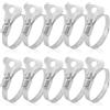 Alethron Fascette stringitubo in acciaio inox, 10 pezzi, 21 - 44 mm, morsetto regolabile 304, in acciaio inox, con manico, fascette multiuso per tubo dell'acqua, gas e piscina