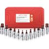 GETLITOOL Set 12PZ 1/2 Inch Bussola a Brugola XZN M4-M18 in Acciaio S2+CRV, Corredo di Bussole a Impatto per Scanalatura Tripla Quadrata, 12x Bussole Dodecagonali per Avviatore con Valigetta