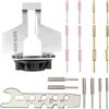 KEWAYO Kit di Fissaggio per affilatura Motosega, Set da 20 Pezzi con Guida angolare e Lime diamantate, Accessori per Trapano, Utensili elettrici per Giardinaggio, Tosaerba, Motosega