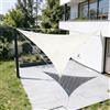 HAIKUS Tenda a Vela Impermeabile Triangolare 4x4x4 m, Vela Ombreggiante Triangolare 4x4 x4 m, Tenda da Sole per Esterno Giardino Terrazzo, Bianca Beige