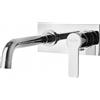 Jacuzzi Miscelatore lavabo a muro con piastra Jacuzzi | rubinetteria Eolo ottone cromato 0E000497JA03