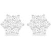 Tuscany Silver Orecchini a lobo cluster con zirconi in argento sterling per donna