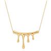 KOOUNUATA Collana a goccia irregolare in oro giallo placcato 18K per donne, collana statement Y2K a goccia irregolare, catena regolabile