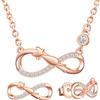Yumilok Parure di gioielli da donna con ciondolo a forma di gatto e orecchini in argento Sterling 925, Argento sterling,