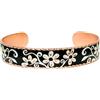 FRONT LINE JEWELRY Bracciali in rame nativo americano: lupo/orso/cavallo/zia/pueblo/girasole/farfalla/libellula/fiore/gatto/acero/tartaruga, 6.50 inches, Rame, Granito