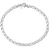Amberta Bracciale Personalizzabile da Donna in Argento Sterling 925 Maglia Forzatina Regolabile: Argento