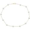 Bling Jewelry Collana Di Perle Stazionarie Bridal Tin Cup In Perle Coltivate D'Acqua Dolce Bianche Da 7 MM Per Donne Sposate Placcata In Oro Giallo .925 In Argento Sterling Lunga 18 Pollici