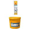 SIKA - Kit riparazione muri esterni con Sigillante acrilico a effetto intonaco pronto all'uso per Riempimento fessure e buchi nel muro e Rivestimento protettivo colorato per calcestruzzo RAL7032
