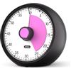 Conchstar Timer Visivo per Bambini 60 Minuti - Timer Analogico Silenzioso a Conto Alla Rovescia,Strumento di Concentrazione per ADHD e Autismo,Gestione del Tempo per Compiti (Black Pink)