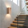 Alpinaluz Aplique da Parete Rettangolare in Legno Massello con Illuminazione Bidirezionale Verso l'Alto e il Basso, 2 Portalampade GU10, Stile Nordico Moderno per Interni in Scale, Soggiorno e Camera