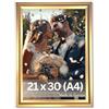 Victor cornice portafoto "Renoir" oro 21x30 cm - stile moderno elegante - vetro acrilico infrangibile - retro in MDF - decorazione per la casa