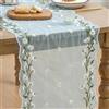 Artoid Mode Margherita Blu Tulle con Ricamo Primavera Runner 40x300 cm, Cucina Tavolo Decorazione Interno Vacanza Party Decor
