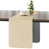 Myir JUN Runner da Tavolo Moderno Runner da Tavolo Doppia Faccia Lavabile | Runner Tavola in Finta Pelle all'aperto Impermeabile Antiscivolo e Utilizzabile 40 X 140 cm (Grigio Giallo Grano)