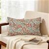 Joymaison Federe Cuscini Divano 30x50 set da 1 Fiore Retrò Jacquard Morbido | Decorativa Copricuscini Fiori Primavera Vintage Estate Moderno per Divano Soggiorno Esterno