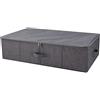 iwill CREATE PRO Scatola portaoggetti sotto Letto con Coperchio, Nero Grigio