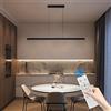 Mikeru 150CM Lampada a sospensione lineare a isola della cucina, moderna lampada da isola, per cucina, sala da pranzo, lampada in legno, dimmerabile, regolabile in altezza