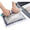 SilverRack, sacchetti sottovuoto per abbigliamento da viaggio da arrotolare [12 pezzi] in (5x 35x50 cm / 5x 40x60 cm / 2x 50x70 cm) - Sacchetti sottovuoto per abbigliamento da viaggio - Sacchetto di
