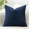 Artscope Federe Cuscini in Velluto a Coste per Divano 55x55cm Copricuscini di Bolla Geometrico Decorativa per Salotto Moderno Cuscino per Camera da Letto, Blu Scuro
