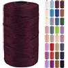 Uiopa Fettuccia per Borse a Uncinetto, 3mm x 200m Filato Uncinetto in Polipropilene, Filo Crochet Yarn per Borse, Fai da Te, Decorazioni, Artigianato