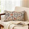 Joymaison Federe Cuscini Divano 30x50 set da 1 Fiore Uccelli Jacquard | Decorativa Copricuscini Fiori Primavera Vintage Estate Moderno per Divano Soggiorno Esterno