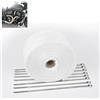 NATGIC - Kit per tubo di scarico termico per auto, moto, 15 m, in fibra di vetro, 5 cm x 15 m, con 8 fascette in acciaio inox da 30 cm, colore: bianco