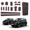 ECOZEN - Tappetini in gomma antiscivolo per FIAT Panda City Cross/Hybrid 2021-2025 impermeabili e antiscivolo, accessori per FIAT Panda City Cross per console centrale, portabicchieri, scatole