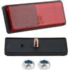 Hioip 2 Pezzi Catarifrangente 87 x 31 x 8 mm E4 Moto Bicicletta Scooter Forcella Catarifrangente con Viti, Cat's Eye Riflettore Posteriore Universale (Rosso, Rettangolare)
