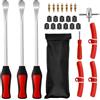 LPZMPZ Set di 27 Pezzi per smontagomme per Pneumatici, con 3 Protezioni per Cerchioni, Strumento di Montaggio per Moto, Scooter elettrici, Biciclette, carrelli