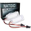 NATGIC LED Luce Targa 3528 Chip 18SMD CAN-BUS Integrato Lmpermeabile CanBus Luce Targa Senza Errori LED Numero di Targa Gruppo Lampada 12V 3W - 6000K Bianco (Confezione da 2)