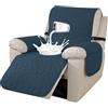 JHLD 4 pezzi Copripoltrona Elastico Relax, 1 posto Copripoltrona Relax reclinabile Impermeabile copripoltrona reclinabile con Tasche Per soggiorno -grigio scuro-Poltrona Relax