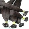 Hair2Heart 25 x 0.5g Extension Capelli Veri Cheratina - 50cm, Colore #2 Marrone Scuro, liscio