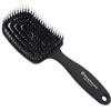 Regincós - Spazzola Yoga Flex - Flessibile - Setole Naturali - Antistrappi - Districa - Capelli Asciutti e Bagnati - Nero