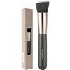 HAPPITON Pennello da trucco Kabuki con punta piatta, per fondotinta liquido, crema, polvere, lucidatura, punteggiatura, correttore (marrone)