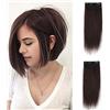SJZDYLXY Extension per capelli lisci spessi 30 cm, per aggiungere volume extra ai capelli, extension per capelli corti, invisibili, soffici, topper per donne con capelli diradati