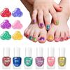 Aieenjor Set di 6 smalti glitterati per ragazze, atossici