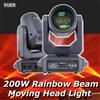 Yuer Luce a testa mobile a LED 200W Fascio + Spot + 18 prismi rotanti + Arcobaleno 12 Gobo 8 Effetto colore Dj Dmx Effetto luce scenica Luce Disco Bar