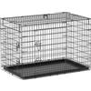 PawHut Gabbia Pawut in metallo nero, trasportino pieghevole per cani, 92x57x62,5 cm