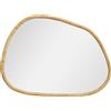 HOMCOM Specchio da parete HOMCOM, specchio decorativo, forma organica, 70x50 cm, orizzontale o verticale, con cornice a spillo, specchio su